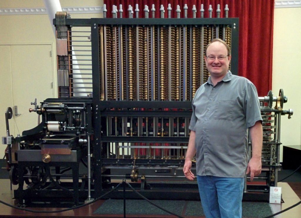 Jim McKeeth with Difference Engine at CHM