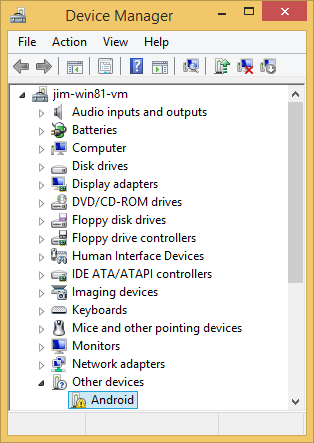 Device Manager - Other Deivces - Android