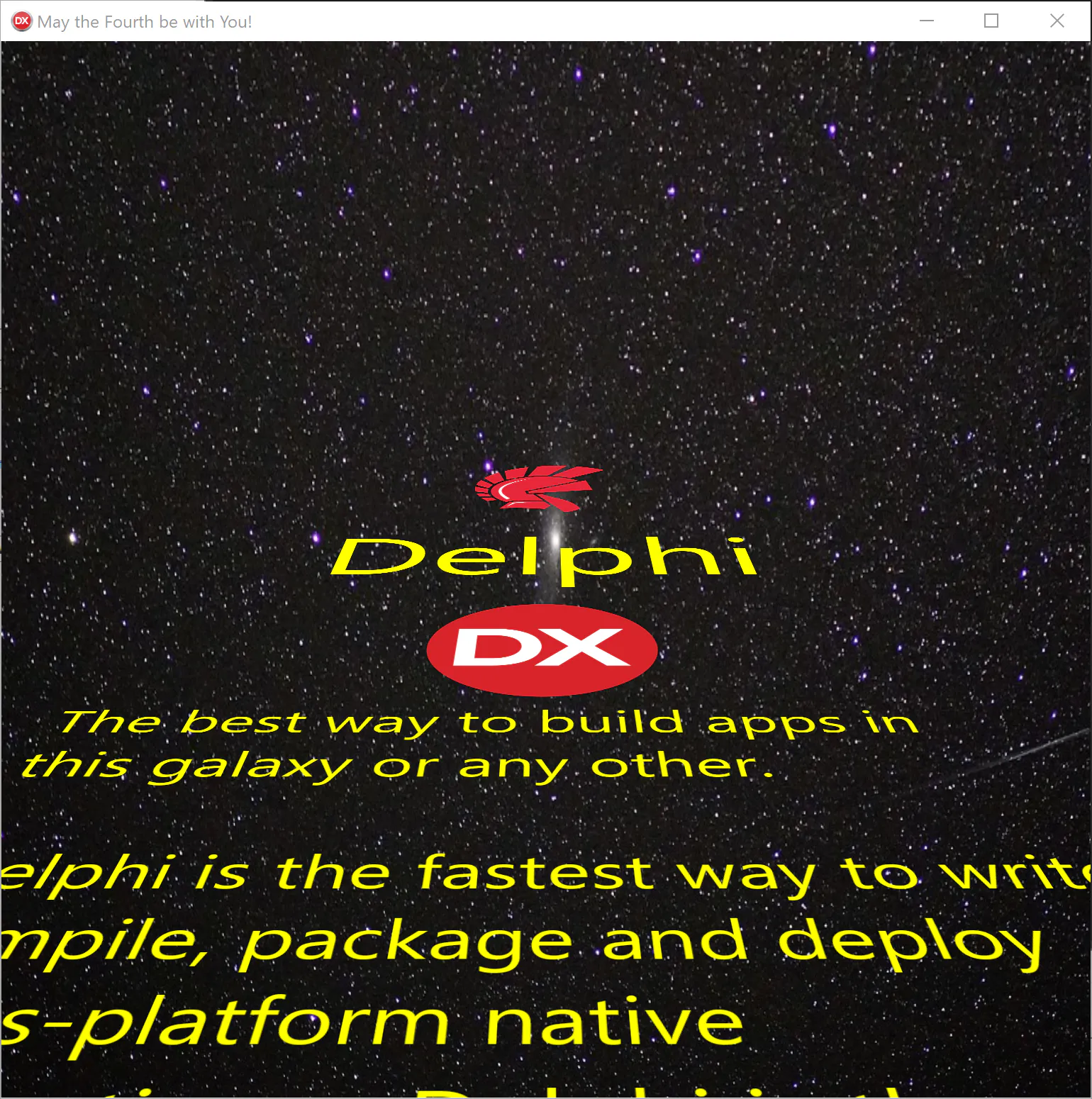3D Credits Scroll with Delphi - May The Fourth